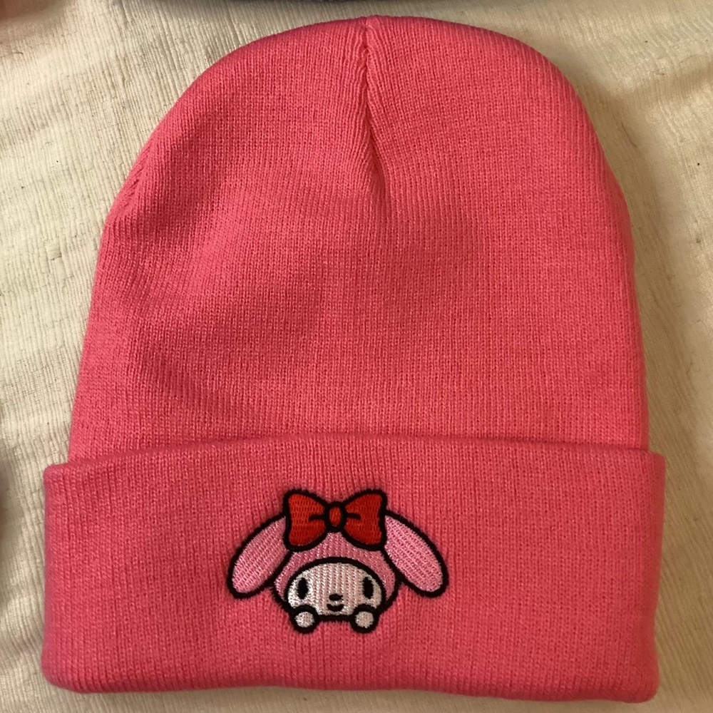 Sanrio Beanie Hats - Light Pink, Blue, Black, Rose pink - Picture 6 of 6